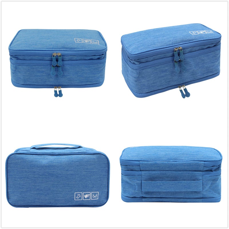 MINGSEECESS Portable Underwear Bra Storage Bag Waterproof Travel Organizers Multi-Layer Toiletry Packing Cube - Image 3
